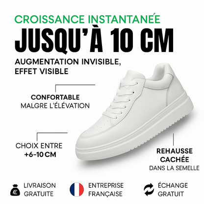 BLANC CASUAL +10 CM INSTANTANÉMENT, CONFORT GARANTI - Stepral